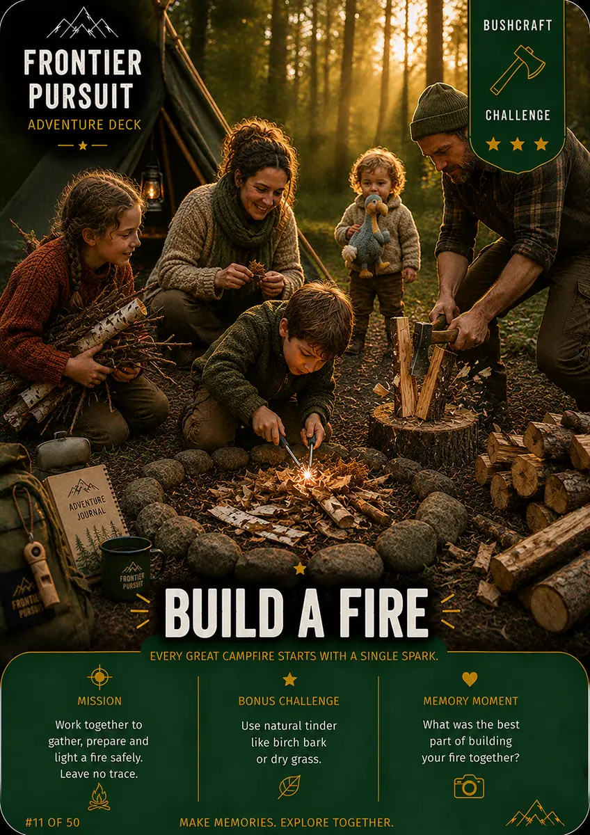 Build a Fire adventure card
