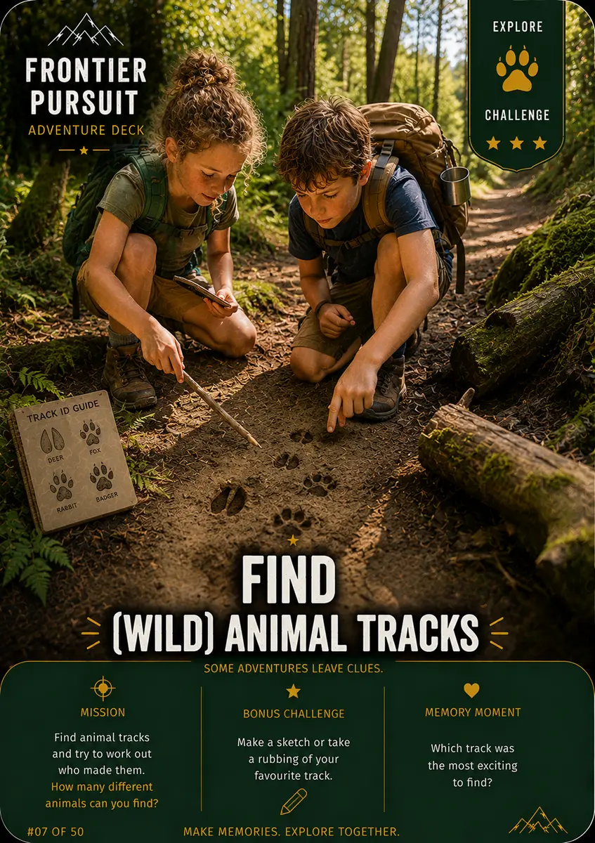 Find Wild Animal Tracks card