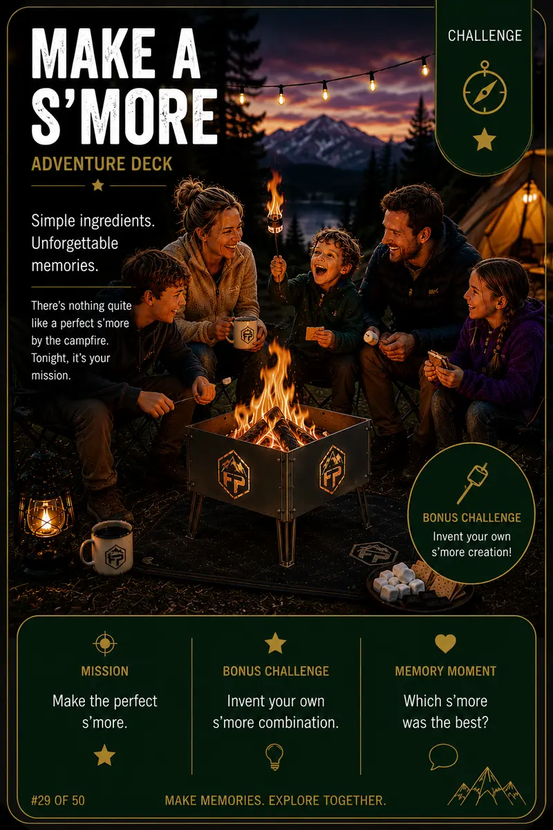 Make a S'more adventure card